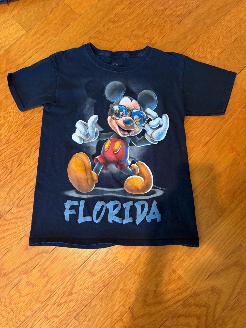 Vintage Disney Florida Mickey Mouse Graphic Tee Kids Vacation Souvenir Shirt